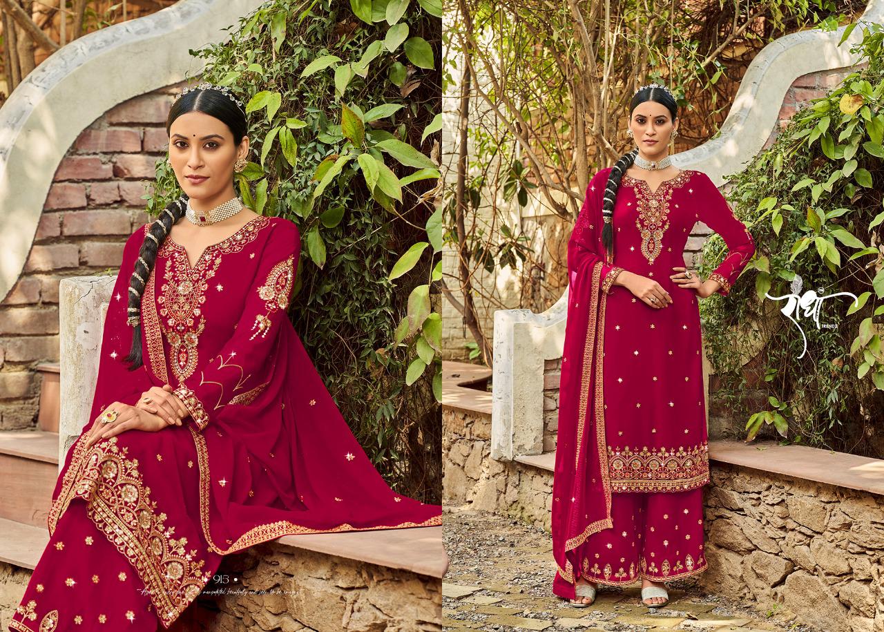 Radha Sakhi Heavy Wedding Wear Georgette Fancy Designer Salwar Suit Collection
